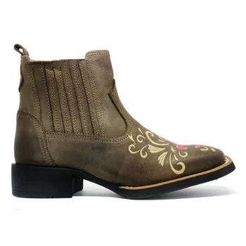Botina Bordada Feminina High Country 7211 Crazy Horse café - Store Country