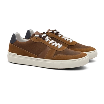 Tênis Casual Masculino Pelegrini Vox Tan Samello - SAMELLO