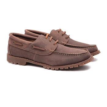 Bulldog New Barão Masculino Tradicional Crazy Horse Dark Brown Samello - SAMELLO