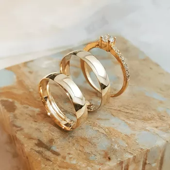 Aliança de Ouro 18k O PAR + ANEL