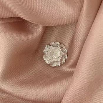 Pingente Flor Rendado Coraçoes Prata 925 - 1011832... - Roanne Jóias