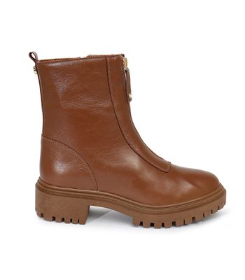 Coturno Tamires Couro Caramelo - C614camel - AMARENA SHOES