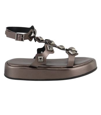 Sandália FlatForm Lívia Grafite - Bk500grafite - AMARENA SHOES