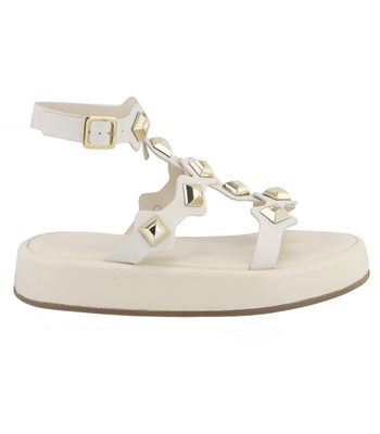 Sandália FlatForm Lívia Off White - Bk500off - AMARENA SHOES