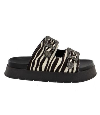 Papete Flatform Couro Animal Print Zebra - Bk840ze... - AMARENA SHOES