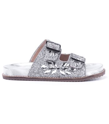 Papete Feminina Pedraria Prata - 9002/prata - AMARENA SHOES