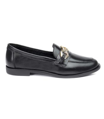 Mocassim Íris Couro Preto - VE19preto - AMARENA SHOES