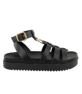 Sandália FlatForm Iza Preto - Bk425preto - AMARENA SHOES