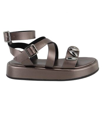 Sandália FlatForm Chloe Grafite - Bk530grafite - AMARENA SHOES