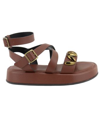 Sandália FlatForm Chloe Terra - Bk530terra - AMARENA SHOES