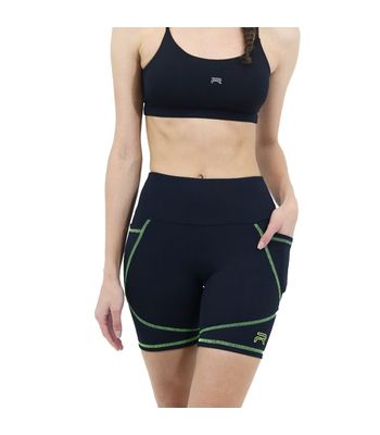 Short Trail - Preto e Verde - 973 - FIT ROOM 