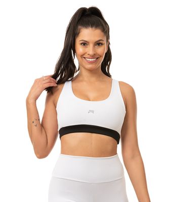 Top Jane - Branco e preto - 1682 - FIT ROOM 