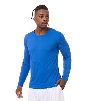 T-shirt Manga Longa Masculina - Azul royal - 1262 - FIT ROOM 