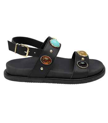 Papete Carol Couro Preto - AMV97preto - AMARENA SHOES