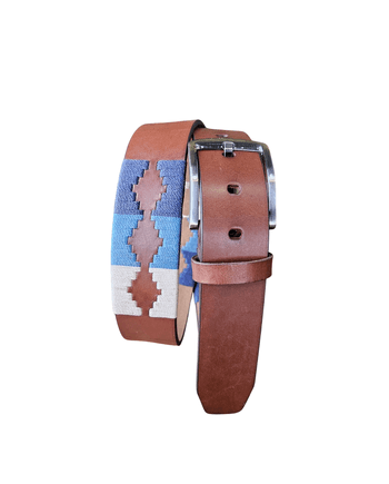 CINTO ARGENTINO BRONZE AZUL/BRANCO/AZUL - Horses Ville | O Shopping do Cavaleiro