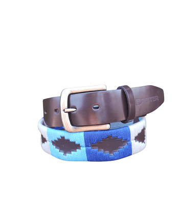 CINTO ARGENTINO REITER PISCINA/MARINHO/OFF WHITE - Horses Ville | O Shopping do Cavaleiro