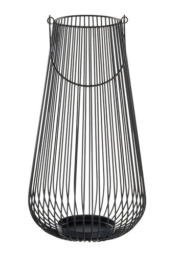Lanterna De Metal Preta - G - CASAFRANCIOZI
