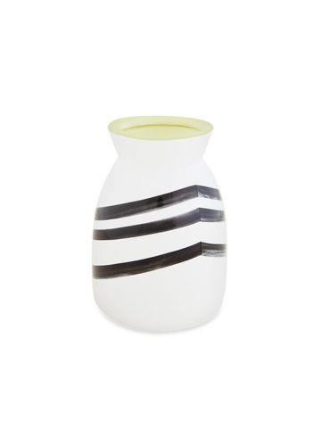 Vaso Em Cerâmica Branco E Preto - M - CASAFRANCIOZI