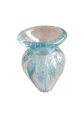 Vaso Em Cristal De Murano Aventine Azul Claro PP - CASAFRANCIOZI