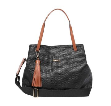 Bolsa de Camurça Texturizada Griffazzi Preta - GRIFFAZZI