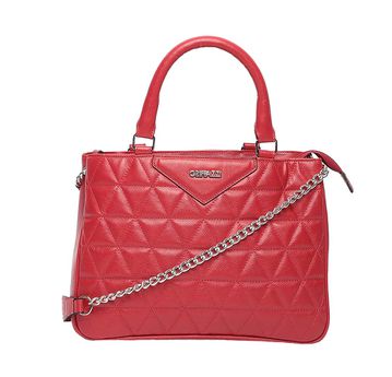 Bolsa Estruturada de Couro Griffazzi Vermelha - GRIFFAZZI