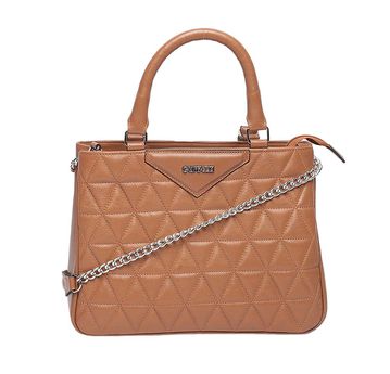 Bolsa Estruturada de Couro Griffazzi Caramelo - GRIFFAZZI
