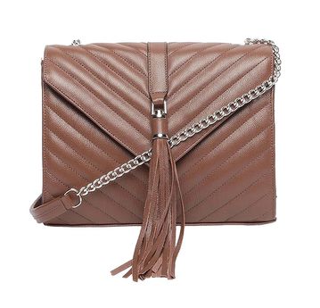Bolsa de Couro Griffazzi Estruturada Marrom - GRIFFAZZI