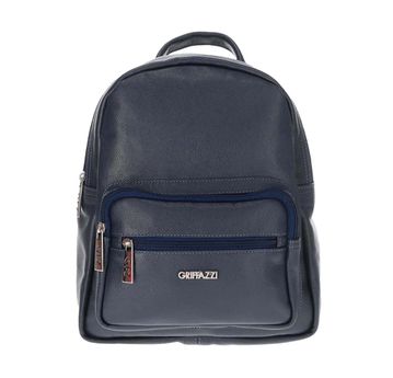 Mochila de Couro Griffazzi Marinho - GRIFFAZZI
