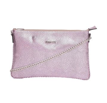 Bolsa Clutch Transversal em Couro Griffazzi Lilas - GRIFFAZZI