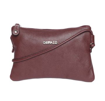 Bolsa de Couro Griffazzi Bordo - GRIFFAZZI