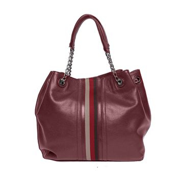 Bolsa de Couro Griffazzi Bordo - GRIFFAZZI