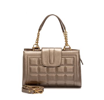 Bolsa de Couro Luxo Griffazzi Prata Velho - GRIFFAZZI