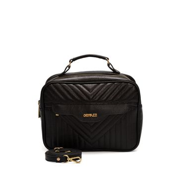 Bolsa Tiracolo Griffazzi Couro Preta - GRIFFAZZI