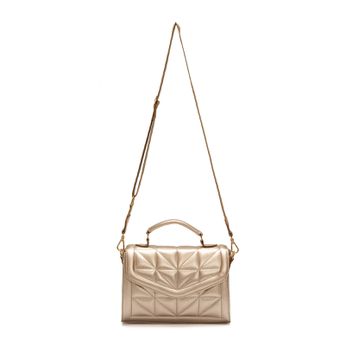 Bolsa de Couro Transversal Griffazzi Ouro - GRIFFAZZI