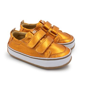 Tênis Infantil Feminino Helena - Laranja Metalizado - Blue Infantis