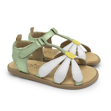 Sandália Infantil Feminino Amélia - Metal verde acqua