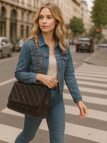 Bolsa de Couro Griffazzi Preta - GRIFFAZZI