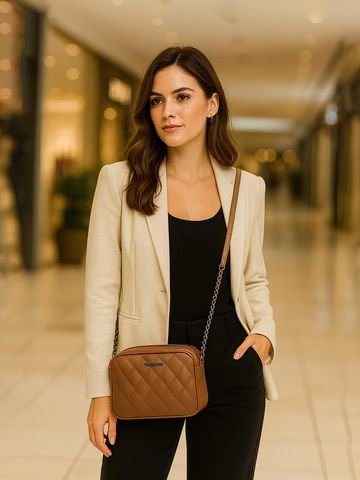 Bolsa de Couro Griffazzi Caramelo - GRIFFAZZI