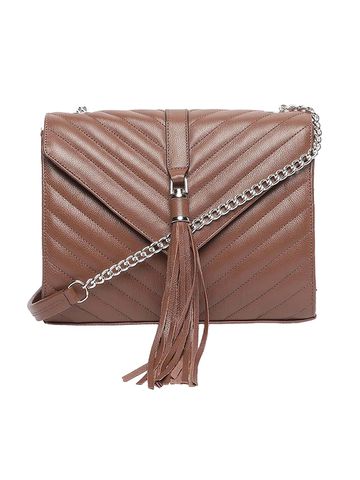 Bolsa de Couro Griffazzi Estruturada Marrom - GRIFFAZZI