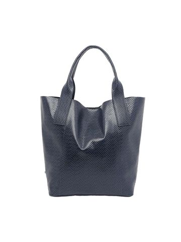 Bolsa Sacola Couro Griffazzi Azul - GRIFFAZZI