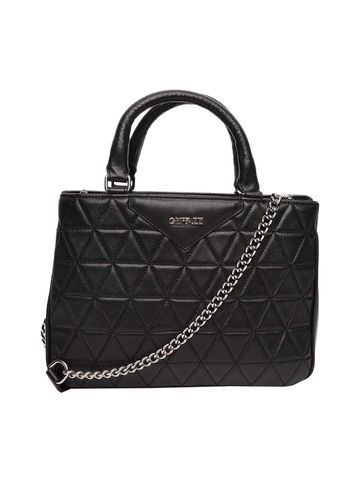 Bolsa Estruturada de Couro Griffazzi Preta - GRIFFAZZI