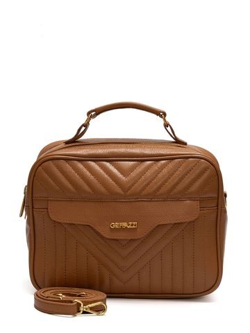Bolsa Tiracolo Griffazzi Couro Caramelo - GRIFFAZZI
