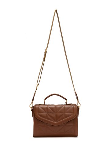 Bolsa de Couro Transversal Griffazzi Marrom - GRIFFAZZI