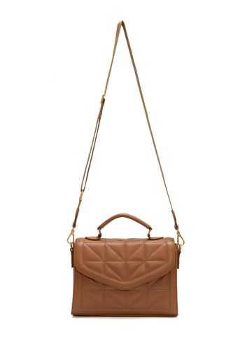 Bolsa de Couro Transversal Griffazzi Caramelo - GRIFFAZZI