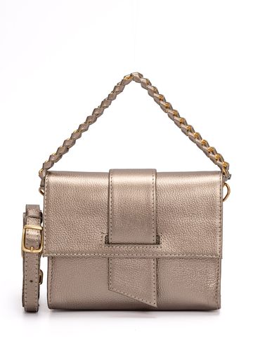 Bolsa de Couro Griffazzi Prata - GRIFFAZZI
