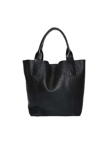 Sacola Griffazzi em Couro Preto - GRIFFAZZI