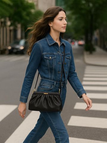 Bolsa de Couro Griffazzi Preta - GRIFFAZZI