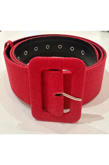 Cinto Forrado Linho Vermelho - Plus Size - DELPHINA