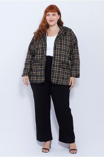 Blazer Xadrez - Plus Size - DELPHINA