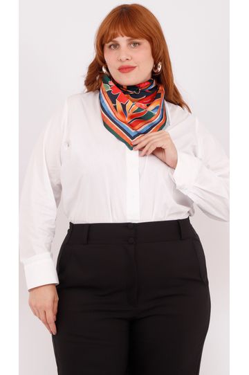 Lenço Estampado 70x70 Marinho Color - DELPHINA